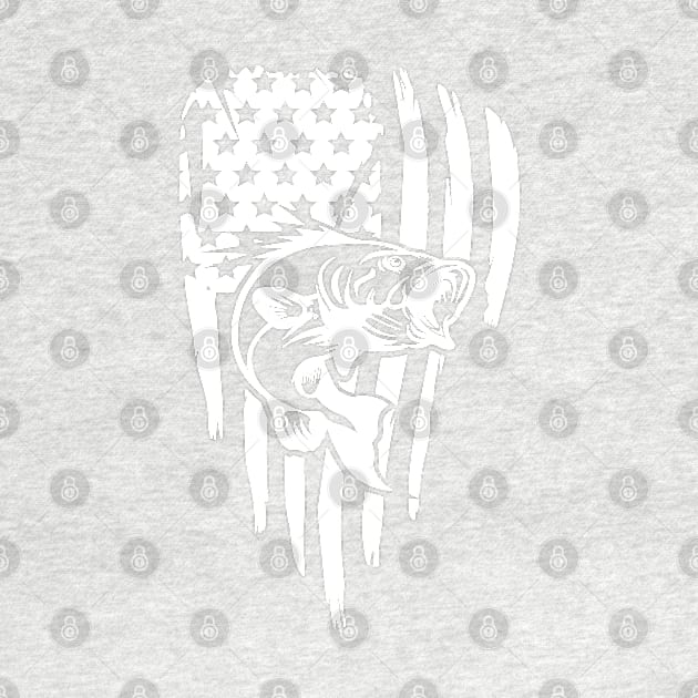 Bass American Flag White by EnolaReven